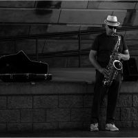 "Sax under the Bridge" by Tony Charters