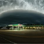 "Gas Station under Shelf Cloud" by James Smith